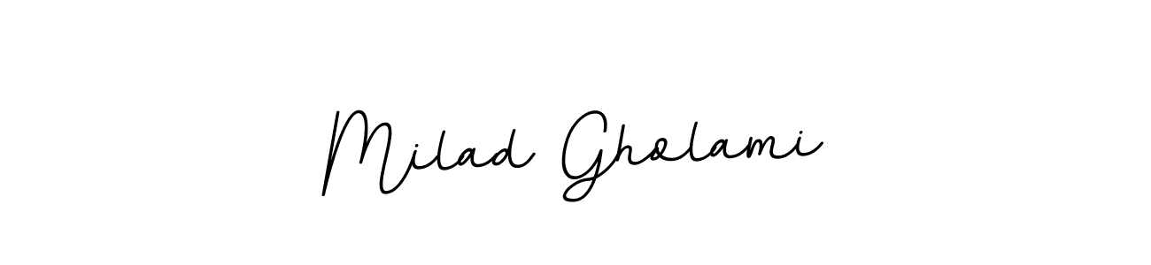 Design your own signature with our free online signature maker. With this signature software, you can create a handwritten (BallpointsItalic-DORy9) signature for name Milad Gholami. Milad Gholami signature style 11 images and pictures png