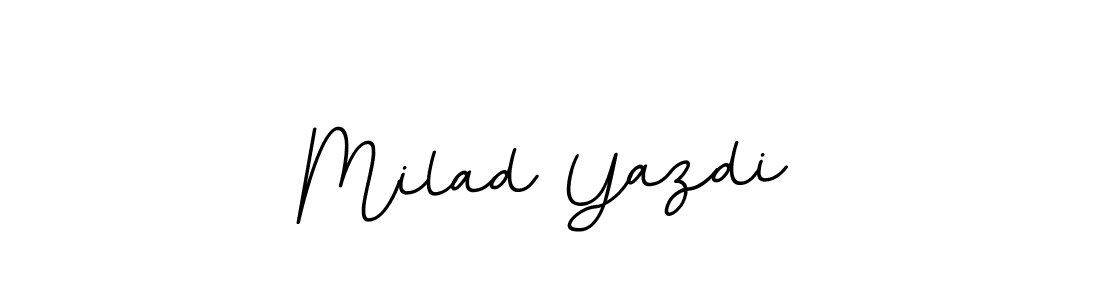 Design your own signature with our free online signature maker. With this signature software, you can create a handwritten (BallpointsItalic-DORy9) signature for name Milad Yazdi. Milad Yazdi signature style 11 images and pictures png