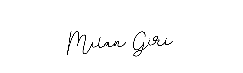How to make Milan Giri name signature. Use BallpointsItalic-DORy9 style for creating short signs online. This is the latest handwritten sign. Milan Giri signature style 11 images and pictures png