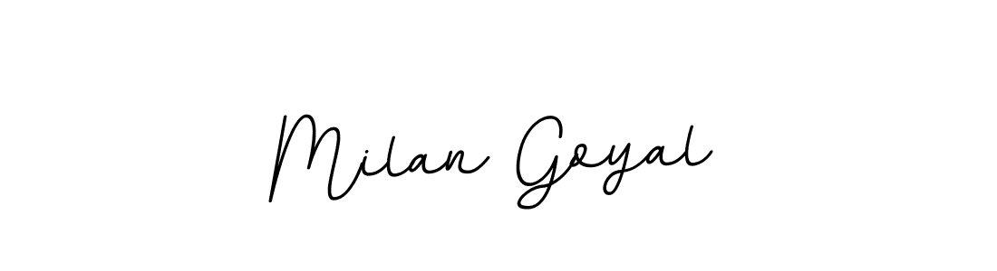 Make a beautiful signature design for name Milan Goyal. With this signature (BallpointsItalic-DORy9) style, you can create a handwritten signature for free. Milan Goyal signature style 11 images and pictures png