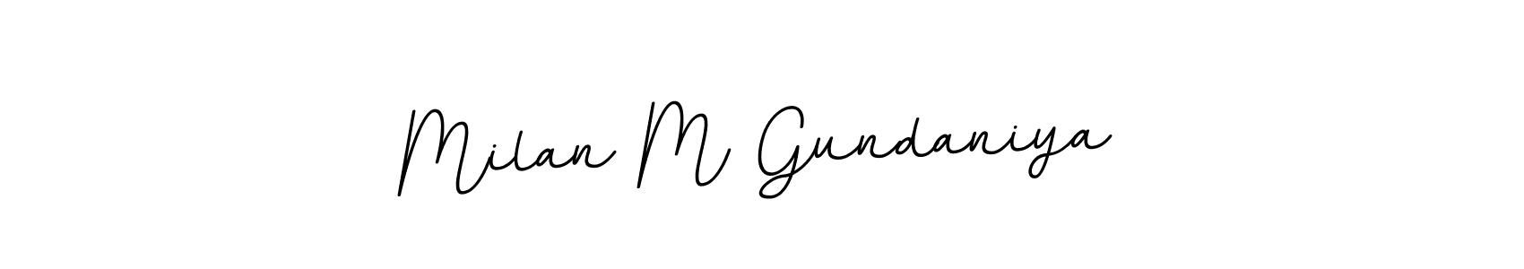Make a short Milan M Gundaniya signature style. Manage your documents anywhere anytime using BallpointsItalic-DORy9. Create and add eSignatures, submit forms, share and send files easily. Milan M Gundaniya signature style 11 images and pictures png