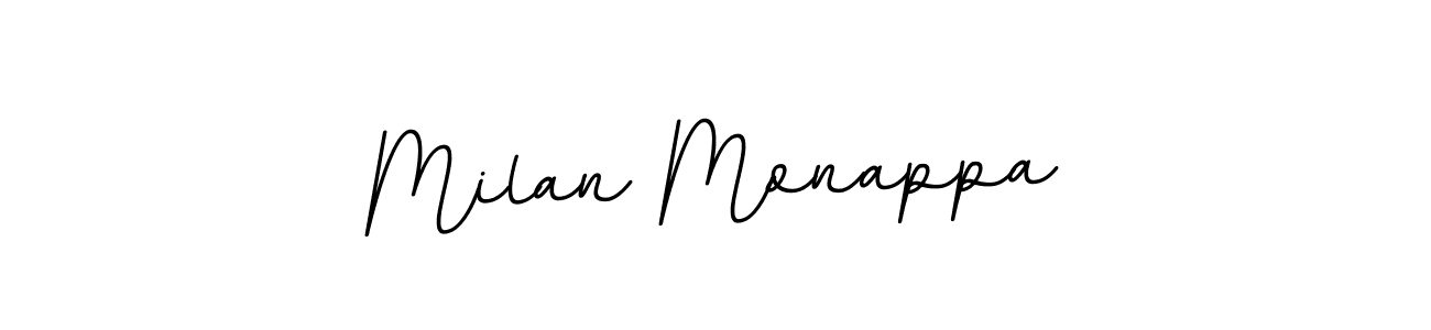 The best way (BallpointsItalic-DORy9) to make a short signature is to pick only two or three words in your name. The name Milan Monappa include a total of six letters. For converting this name. Milan Monappa signature style 11 images and pictures png
