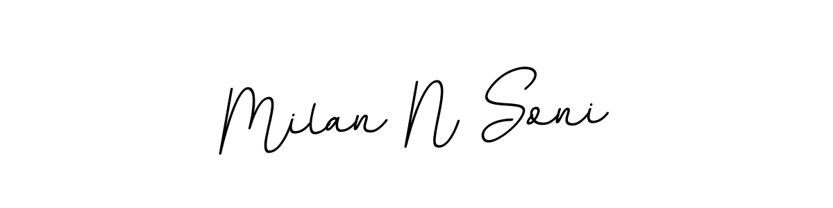 The best way (BallpointsItalic-DORy9) to make a short signature is to pick only two or three words in your name. The name Milan N Soni include a total of six letters. For converting this name. Milan N Soni signature style 11 images and pictures png