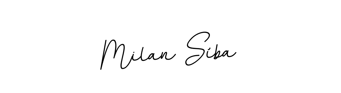 Milan Síba stylish signature style. Best Handwritten Sign (BallpointsItalic-DORy9) for my name. Handwritten Signature Collection Ideas for my name Milan Síba. Milan Síba signature style 11 images and pictures png