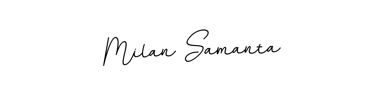 Make a beautiful signature design for name Milan Samanta. With this signature (BallpointsItalic-DORy9) style, you can create a handwritten signature for free. Milan Samanta signature style 11 images and pictures png