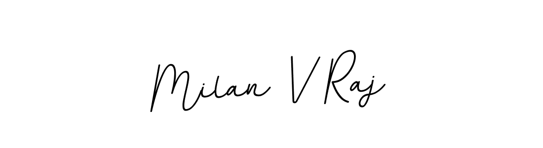 Milan V Raj stylish signature style. Best Handwritten Sign (BallpointsItalic-DORy9) for my name. Handwritten Signature Collection Ideas for my name Milan V Raj. Milan V Raj signature style 11 images and pictures png