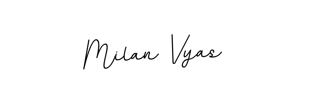 Use a signature maker to create a handwritten signature online. With this signature software, you can design (BallpointsItalic-DORy9) your own signature for name Milan Vyas. Milan Vyas signature style 11 images and pictures png
