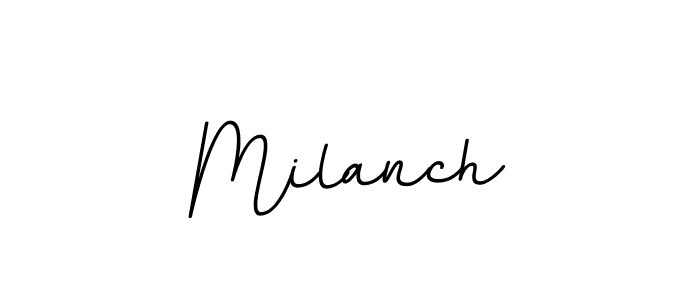 Make a beautiful signature design for name Milanch. With this signature (BallpointsItalic-DORy9) style, you can create a handwritten signature for free. Milanch signature style 11 images and pictures png