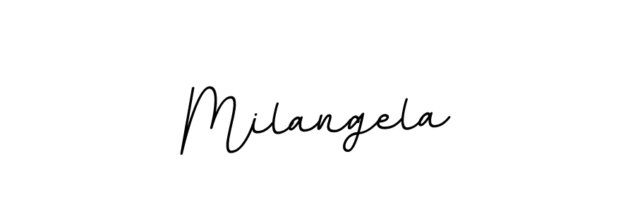 Use a signature maker to create a handwritten signature online. With this signature software, you can design (BallpointsItalic-DORy9) your own signature for name Milangela. Milangela signature style 11 images and pictures png