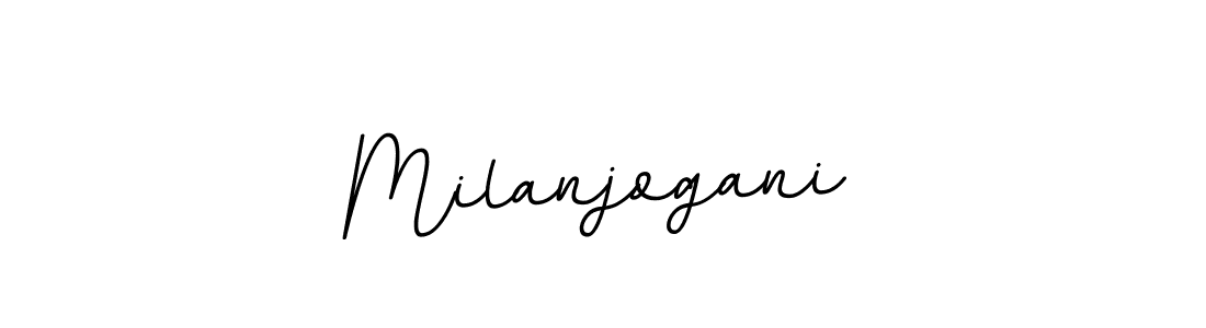 You should practise on your own different ways (BallpointsItalic-DORy9) to write your name (Milanjogani) in signature. don't let someone else do it for you. Milanjogani signature style 11 images and pictures png