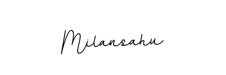 Make a beautiful signature design for name Milansahu. With this signature (BallpointsItalic-DORy9) style, you can create a handwritten signature for free. Milansahu signature style 11 images and pictures png