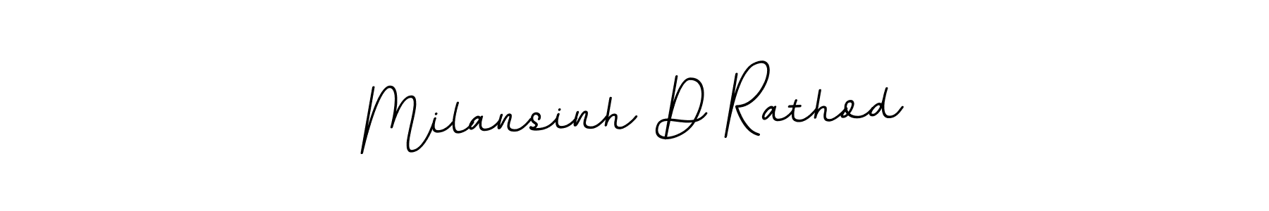 Make a beautiful signature design for name Milansinh D Rathod. With this signature (BallpointsItalic-DORy9) style, you can create a handwritten signature for free. Milansinh D Rathod signature style 11 images and pictures png