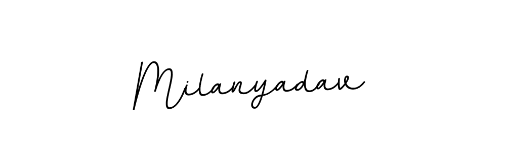 Milanyadav stylish signature style. Best Handwritten Sign (BallpointsItalic-DORy9) for my name. Handwritten Signature Collection Ideas for my name Milanyadav. Milanyadav signature style 11 images and pictures png