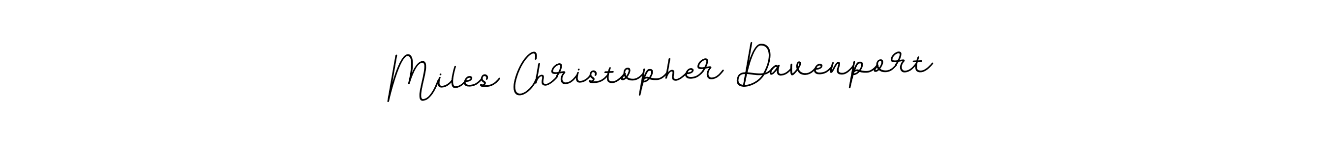 Make a beautiful signature design for name Miles Christopher Davenport. With this signature (BallpointsItalic-DORy9) style, you can create a handwritten signature for free. Miles Christopher Davenport signature style 11 images and pictures png