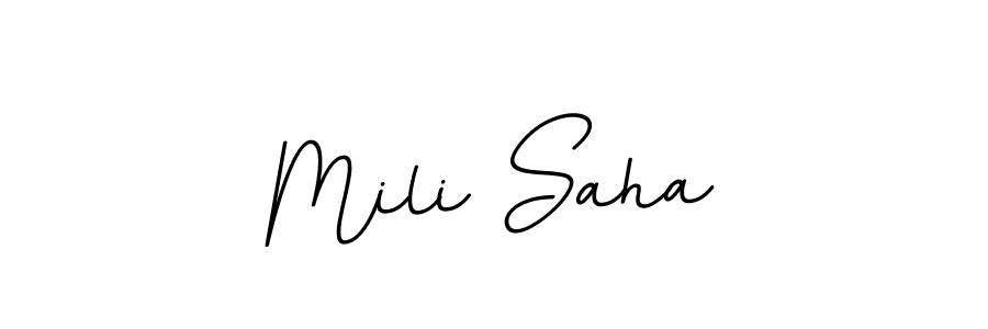 Check out images of Autograph of Mili Saha name. Actor Mili Saha Signature Style. BallpointsItalic-DORy9 is a professional sign style online. Mili Saha signature style 11 images and pictures png