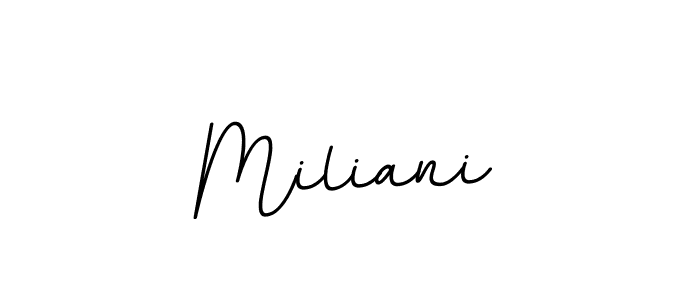 Miliani stylish signature style. Best Handwritten Sign (BallpointsItalic-DORy9) for my name. Handwritten Signature Collection Ideas for my name Miliani. Miliani signature style 11 images and pictures png