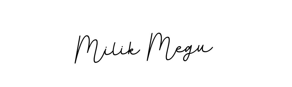 The best way (BallpointsItalic-DORy9) to make a short signature is to pick only two or three words in your name. The name Milik Megu include a total of six letters. For converting this name. Milik Megu signature style 11 images and pictures png