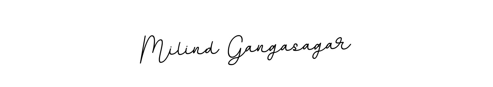 Design your own signature with our free online signature maker. With this signature software, you can create a handwritten (BallpointsItalic-DORy9) signature for name Milind Gangasagar. Milind Gangasagar signature style 11 images and pictures png