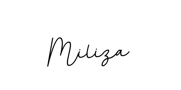 How to make Miliza signature? BallpointsItalic-DORy9 is a professional autograph style. Create handwritten signature for Miliza name. Miliza signature style 11 images and pictures png