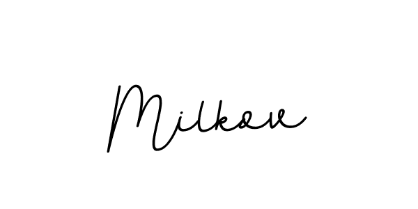 Create a beautiful signature design for name Milkov. With this signature (BallpointsItalic-DORy9) fonts, you can make a handwritten signature for free. Milkov signature style 11 images and pictures png