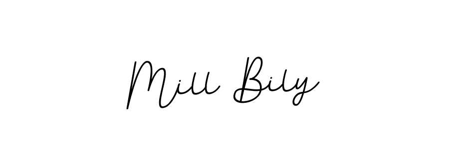 Use a signature maker to create a handwritten signature online. With this signature software, you can design (BallpointsItalic-DORy9) your own signature for name Mill Bily. Mill Bily signature style 11 images and pictures png