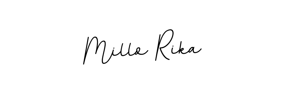 Make a short Millo Rika signature style. Manage your documents anywhere anytime using BallpointsItalic-DORy9. Create and add eSignatures, submit forms, share and send files easily. Millo Rika signature style 11 images and pictures png