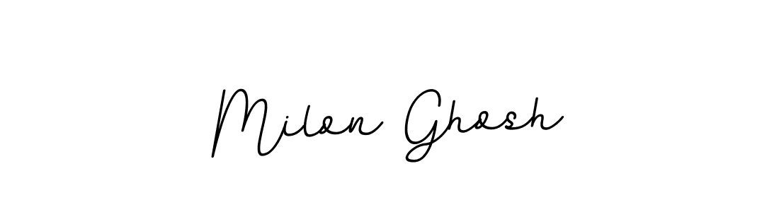 Design your own signature with our free online signature maker. With this signature software, you can create a handwritten (BallpointsItalic-DORy9) signature for name Milon Ghosh. Milon Ghosh signature style 11 images and pictures png