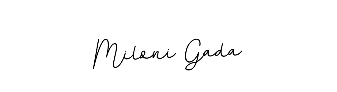 Make a beautiful signature design for name Miloni Gada. With this signature (BallpointsItalic-DORy9) style, you can create a handwritten signature for free. Miloni Gada signature style 11 images and pictures png