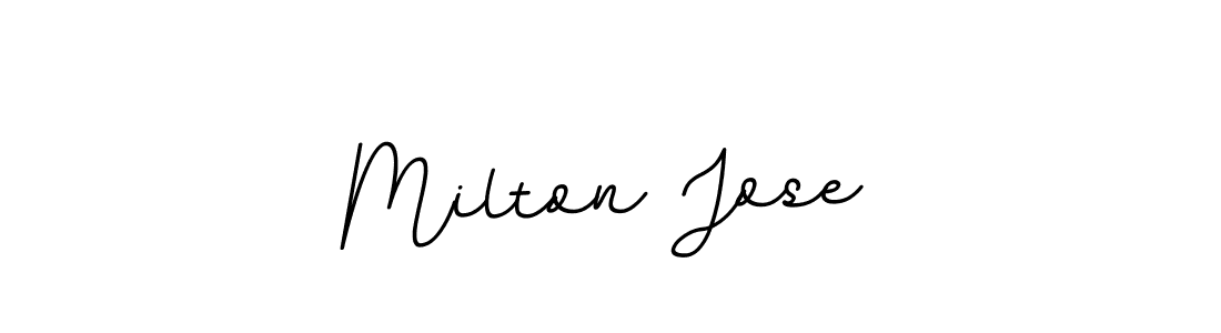 Use a signature maker to create a handwritten signature online. With this signature software, you can design (BallpointsItalic-DORy9) your own signature for name Milton Jose. Milton Jose signature style 11 images and pictures png