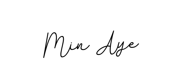 You should practise on your own different ways (BallpointsItalic-DORy9) to write your name (Min Aye) in signature. don't let someone else do it for you. Min Aye signature style 11 images and pictures png