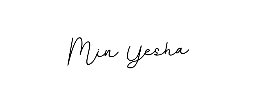 Also You can easily find your signature by using the search form. We will create Min Yesha name handwritten signature images for you free of cost using BallpointsItalic-DORy9 sign style. Min Yesha signature style 11 images and pictures png