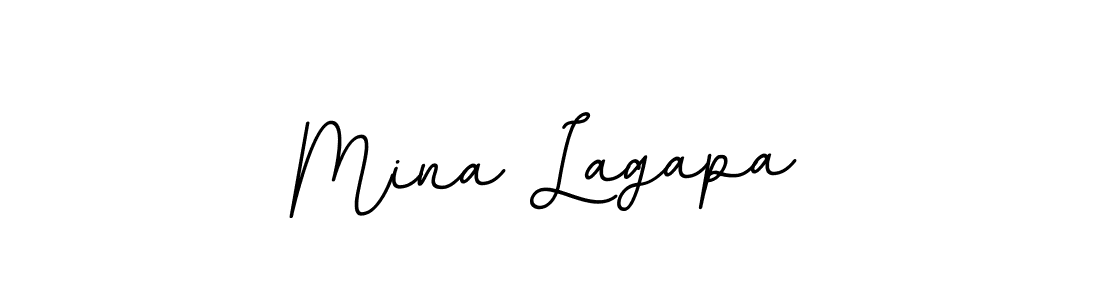 Make a beautiful signature design for name Mina Lagapa. With this signature (BallpointsItalic-DORy9) style, you can create a handwritten signature for free. Mina Lagapa signature style 11 images and pictures png