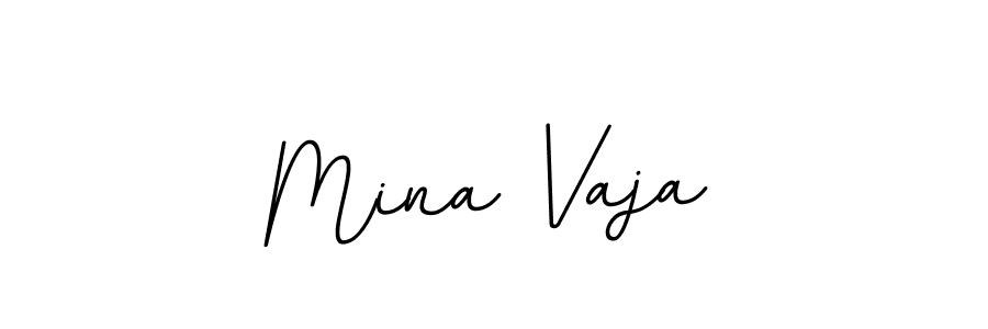 How to make Mina Vaja name signature. Use BallpointsItalic-DORy9 style for creating short signs online. This is the latest handwritten sign. Mina Vaja signature style 11 images and pictures png