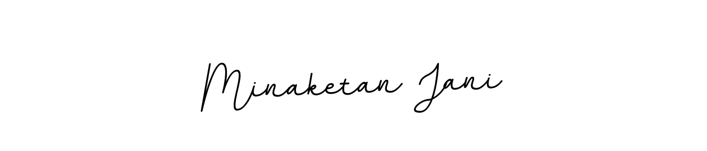 How to make Minaketan Jani name signature. Use BallpointsItalic-DORy9 style for creating short signs online. This is the latest handwritten sign. Minaketan Jani signature style 11 images and pictures png
