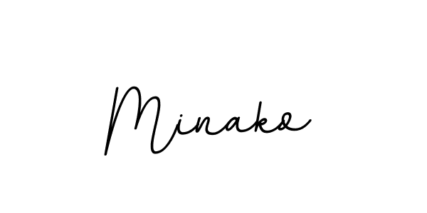 How to make Minako name signature. Use BallpointsItalic-DORy9 style for creating short signs online. This is the latest handwritten sign. Minako signature style 11 images and pictures png