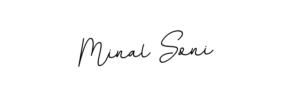 You should practise on your own different ways (BallpointsItalic-DORy9) to write your name (Minal Soni) in signature. don't let someone else do it for you. Minal Soni signature style 11 images and pictures png