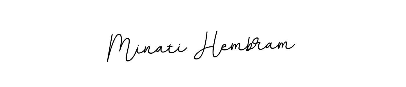 Make a beautiful signature design for name Minati Hembram. With this signature (BallpointsItalic-DORy9) style, you can create a handwritten signature for free. Minati Hembram signature style 11 images and pictures png