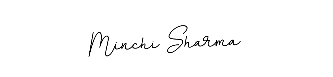 Use a signature maker to create a handwritten signature online. With this signature software, you can design (BallpointsItalic-DORy9) your own signature for name Minchi Sharma. Minchi Sharma signature style 11 images and pictures png