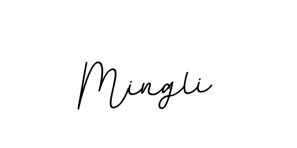 How to make Mingli name signature. Use BallpointsItalic-DORy9 style for creating short signs online. This is the latest handwritten sign. Mingli signature style 11 images and pictures png