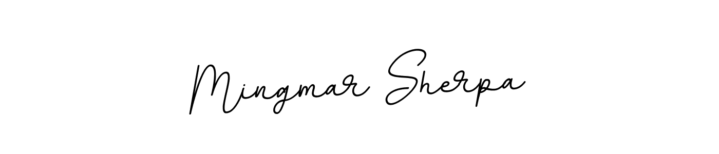 Design your own signature with our free online signature maker. With this signature software, you can create a handwritten (BallpointsItalic-DORy9) signature for name Mingmar Sherpa. Mingmar Sherpa signature style 11 images and pictures png