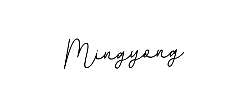 Design your own signature with our free online signature maker. With this signature software, you can create a handwritten (BallpointsItalic-DORy9) signature for name Mingyong. Mingyong signature style 11 images and pictures png