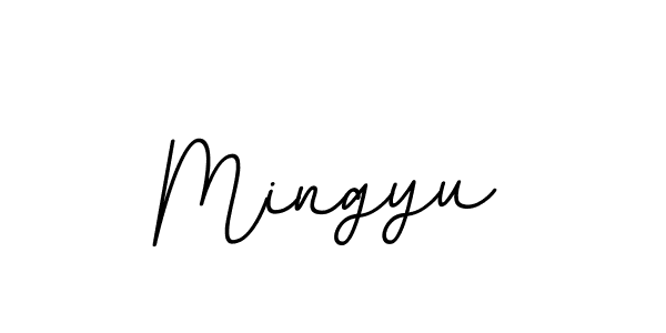 Mingyu stylish signature style. Best Handwritten Sign (BallpointsItalic-DORy9) for my name. Handwritten Signature Collection Ideas for my name Mingyu. Mingyu signature style 11 images and pictures png