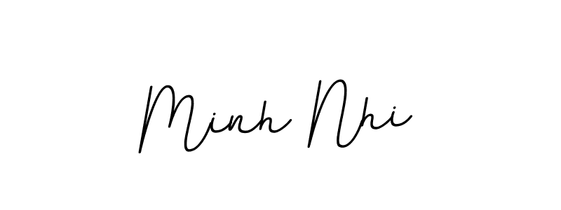 Make a beautiful signature design for name Minh Nhi. With this signature (BallpointsItalic-DORy9) style, you can create a handwritten signature for free. Minh Nhi signature style 11 images and pictures png