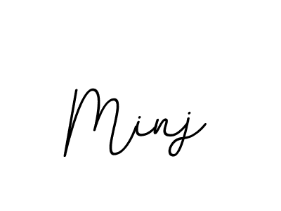 Make a beautiful signature design for name Minj. With this signature (BallpointsItalic-DORy9) style, you can create a handwritten signature for free. Minj signature style 11 images and pictures png