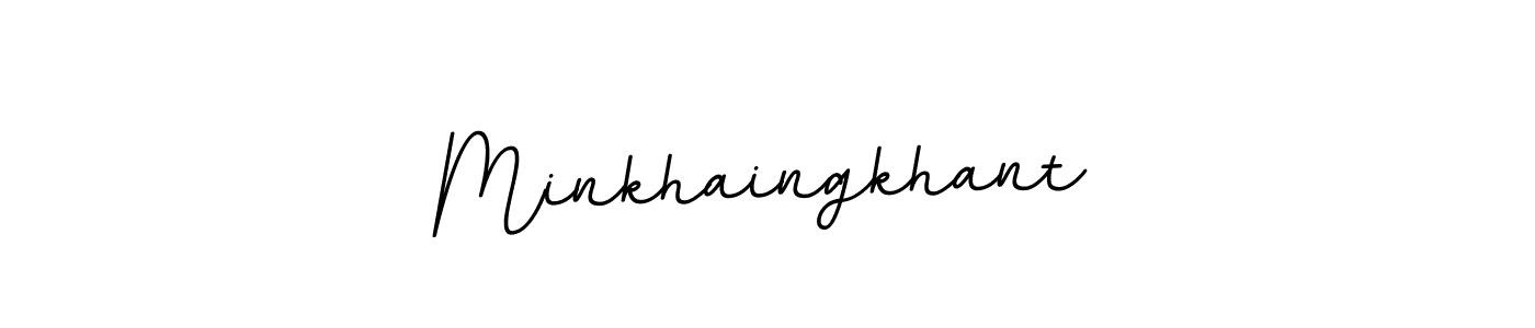 Use a signature maker to create a handwritten signature online. With this signature software, you can design (BallpointsItalic-DORy9) your own signature for name Minkhaingkhant. Minkhaingkhant signature style 11 images and pictures png