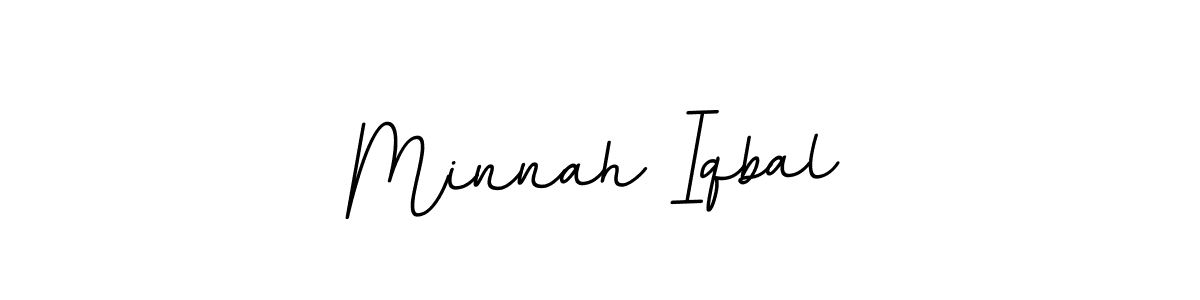 Design your own signature with our free online signature maker. With this signature software, you can create a handwritten (BallpointsItalic-DORy9) signature for name Minnah Iqbal. Minnah Iqbal signature style 11 images and pictures png