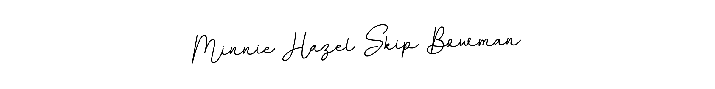 Make a beautiful signature design for name Minnie Hazel Skip Bowman. With this signature (BallpointsItalic-DORy9) style, you can create a handwritten signature for free. Minnie Hazel Skip Bowman signature style 11 images and pictures png