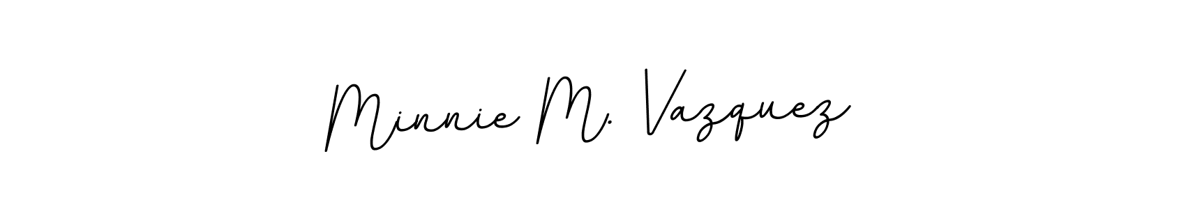 The best way (BallpointsItalic-DORy9) to make a short signature is to pick only two or three words in your name. The name Minnie M. Vazquez include a total of six letters. For converting this name. Minnie M. Vazquez signature style 11 images and pictures png