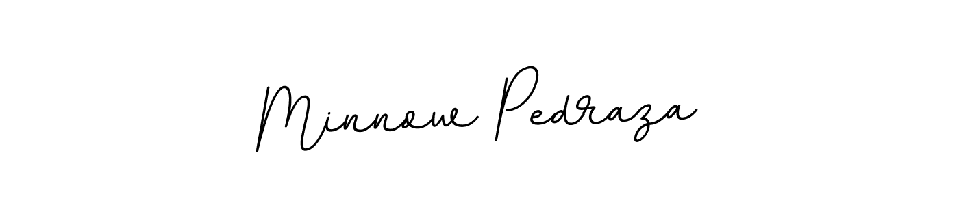 It looks lik you need a new signature style for name Minnow Pedraza. Design unique handwritten (BallpointsItalic-DORy9) signature with our free signature maker in just a few clicks. Minnow Pedraza signature style 11 images and pictures png