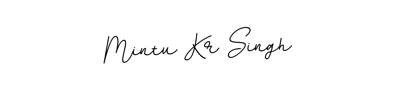 Make a beautiful signature design for name Mintu Kr Singh. With this signature (BallpointsItalic-DORy9) style, you can create a handwritten signature for free. Mintu Kr Singh signature style 11 images and pictures png